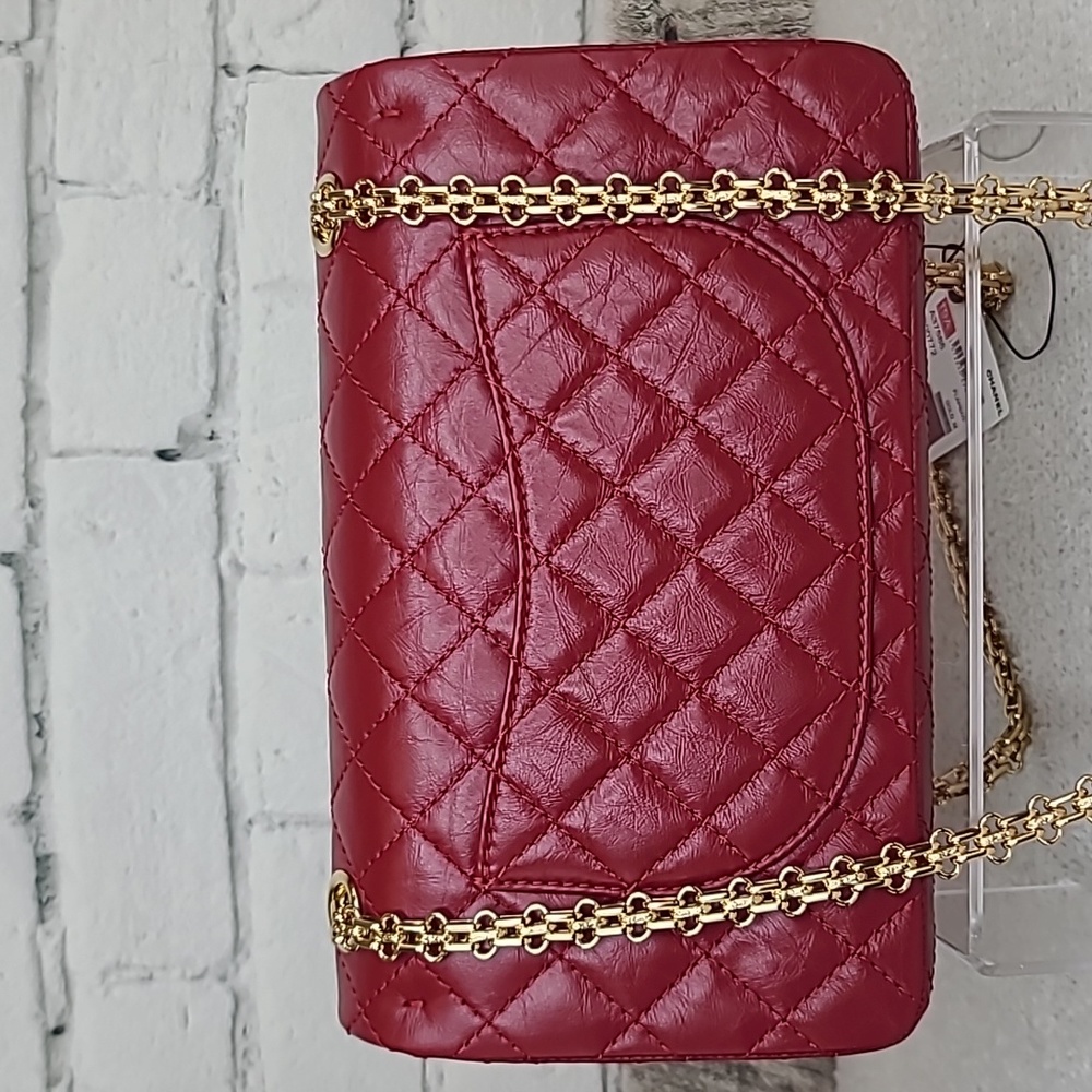 Chanel Classic Quilted Calfskin Medium 2.55 Reissue Red Double Flap Bag NWT/NIB - Picture 8 of 17